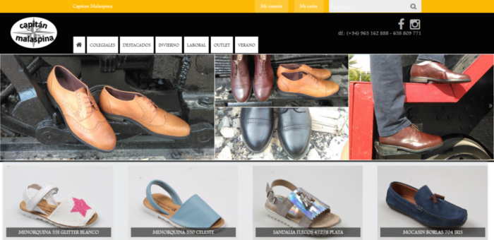 Diseño web para Zapaterias