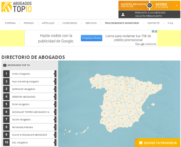 Diseño y desarrollo de directorios de empresas directorio de abogados Diseño y desarrollo de directorios de empresas