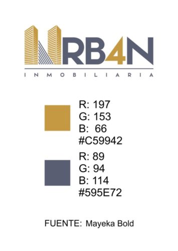 Presentación logo Urb4n para inmobiliaria libro de colores Presentación logo Urb4n para inmobiliaria