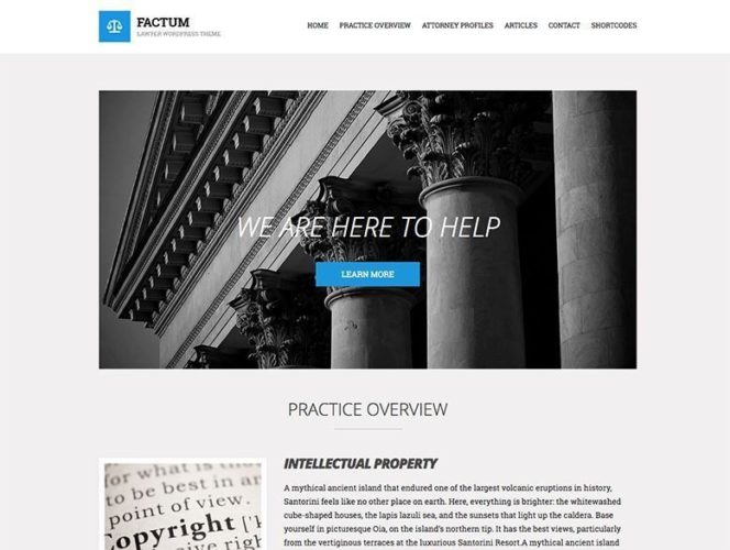 factum tema plantilla wordpress despacho abogados Los mejores temas wordpress para abogados