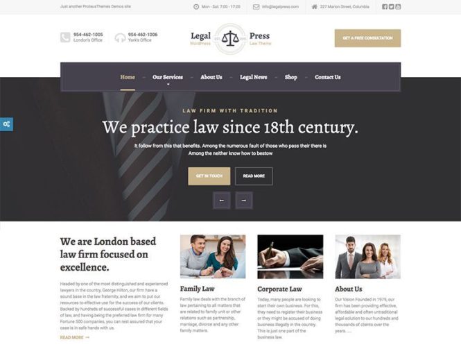 legalpress plantilla tema wordpress asesorias legales Los mejores temas wordpress para abogados