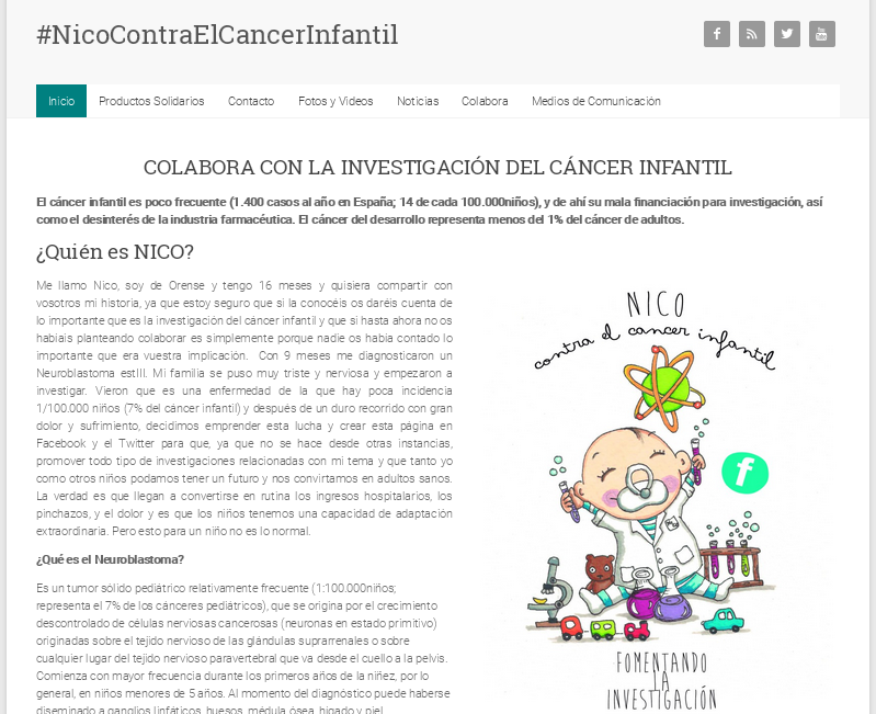 nicocontraelcancerinfantil Dominios .org gratis para ONGs