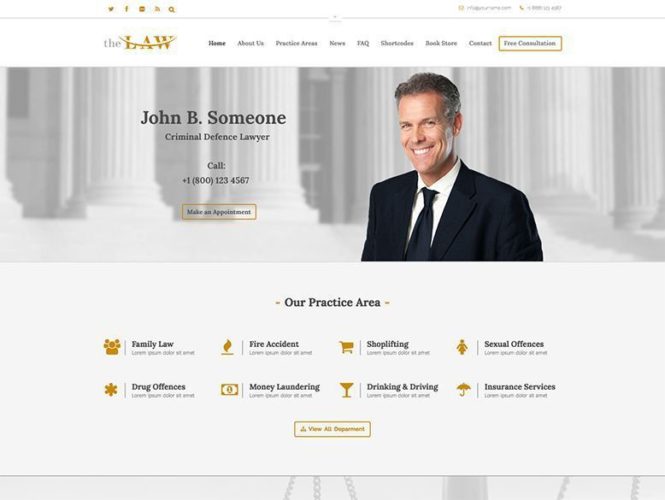 the law plantilla tema wordpress bufete abogados Los mejores temas wordpress para abogados