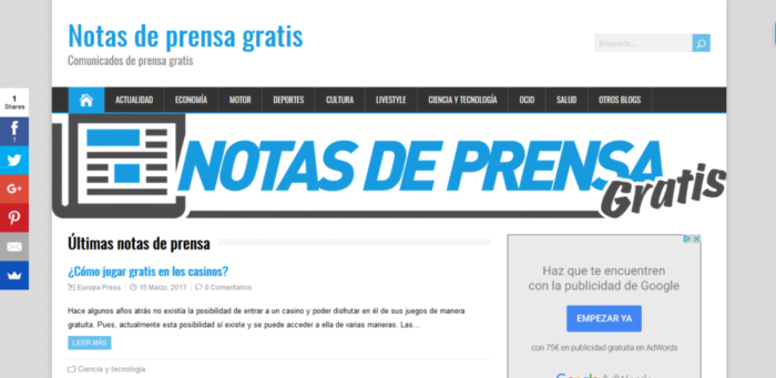 notasdeprensa Nuevo logo para notasprensagratis.es