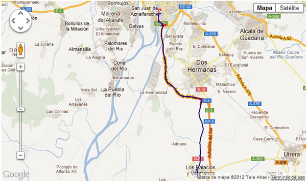 track route Sistema de Geolocalización