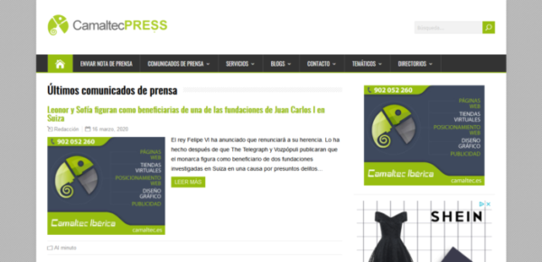 Publicación en Camaltecpress.com