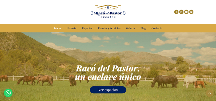 Screenshot 2021 10 20 at 11 26 16 Raco Del Pastor – Eventos y servicios 1 RacodelPastor.com nuevo diseño web. Salón de eventos en alicante. 